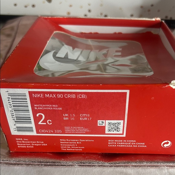 Nike Kids Red and White Sneakers #33010GA - Picture 7 of 7